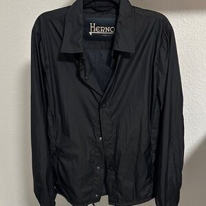 Herno Black Nylon Jacket for Men